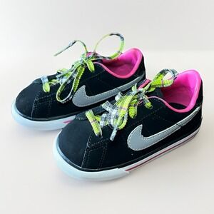 Vtg NIKE Blazer Low Toddler Sneakers Black/Pink/Lime/White 367109-003 Size 7C